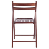 Winsome Wood Robin 4-Piece Folding Chair Set Walnut 94415-WINSOMEWOOD