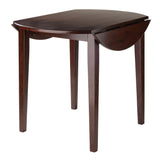 Winsome Wood Clayton Round Drop Leaf Dining Table, Walnut 94436-WINSOMEWOOD