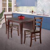 Winsome Wood Perrone 3-Piece Dining Set, Drop Leaf Table & 2 Ladderback Chairs 94437-WINSOMEWOOD