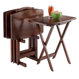 Winsome Wood Darryl 5-Piece Snack Table Set, Oversize, Walnut 94517-WINSOMEWOOD