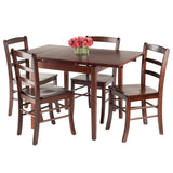 Winsome Wood Pulman 5-Piece Set Extension Table with Ladder Back Chairs 94535-WINSOMEWOOD 94535-WINSOMEWOOD