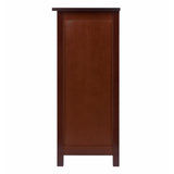 Winsome Wood Milan 2-Section Bookcase, Wide Shelf, Walnut 94539-WINSOMEWOOD