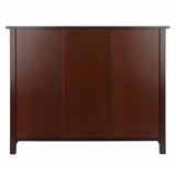 Winsome Wood Milan 2-Section Bookcase, Wide Shelf, Walnut 94539-WINSOMEWOOD