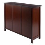 Winsome Wood Milan 2-Section Bookcase, Wide Shelf, Walnut 94539-WINSOMEWOOD