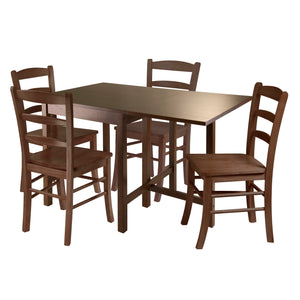 Winsome Wood Lynden 5Piece Dining Table with 4 Ladder Back Chairs 94545-WINSOMEWOOD