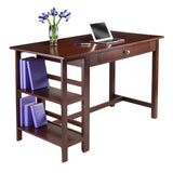 Winsome Wood Velda Writing Desk with Shelves, Walnut 94550-WINSOMEWOOD