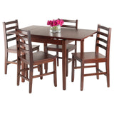 Winsome Wood Pulman 5-Piece Set Extension Table with Ladder Back Chairs 94556-WINSOMEWOOD 94556-WINSOMEWOOD