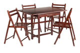 Taylor 5-Piece Set Drop Leaf Table w/ 4 Folding Chairs