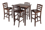 Winsome Wood Parkland 5Piece High Table with 29" Ladder Back Stools 94559-WINSOMEWOOD