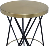 Mercury Iron Contemporary Black Iron Counter Stool - 15" W x 15" D x 26.5" H