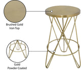 Mercury Iron Contemporary Gold Iron Counter Stool - 15" W x 15" D x 26.5" H