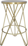 Mercury Iron Contemporary Gold Iron Counter Stool - 15" W x 15" D x 26.5" H