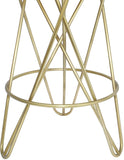 Mercury Iron Contemporary Gold Iron Counter Stool - 15" W x 15" D x 26.5" H