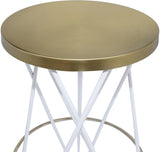 Mercury Iron Contemporary White Iron Counter Stool - 15" W x 15" D x 26.5" H