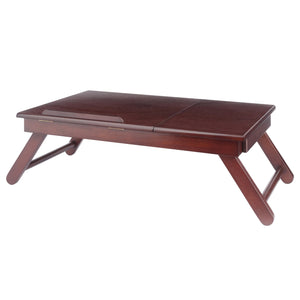 Winsome Wood Alden Flip Top Bed Desk, Tray with Drawer, Walnut 94623-WINSOMEWOOD