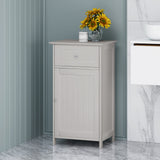 Noble House Hoover Modern Bathroom Storage Cabinet, Light Gray