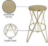 Mercury Iron Contemporary Gold Iron Bar Stool - 15" W x 15" D x 30.5" H