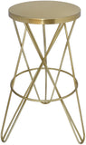 Mercury Iron Contemporary Gold Iron Bar Stool - 15" W x 15" D x 30.5" H