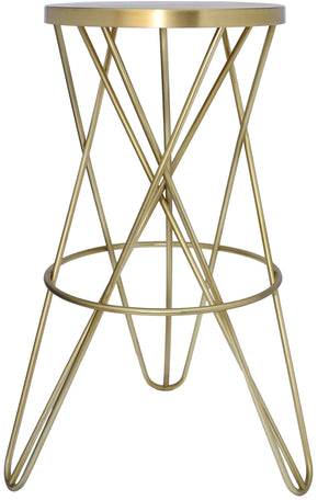 Mercury Iron Contemporary Gold Iron Bar Stool - 15" W x 15" D x 30.5" H