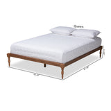 Baxton Studio Iseline Modern and Contemporary Walnut Brown Finished Wood Full Size Platform Bed Frame