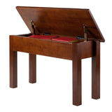 Winsome Wood Emmett Bench with Seat Storage, Walnut 94739-WINSOMEWOOD
