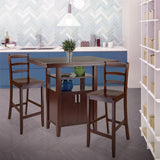 Winsome Wood Albany 3-Piece Set High Table w/Ladder Back Counter Stools 94744-WINSOMEWOOD