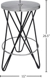 Mercury Iron Contemporary Black Iron Counter Stool - 15" W x 15" D x 26.5" H