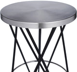 Mercury Iron Contemporary Black Iron Counter Stool - 15" W x 15" D x 26.5" H