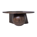 Sagebrook Home Contemporary Geometric Shaped Legs Coffee Table, Brown Kd 17098 Brown Oak Wood