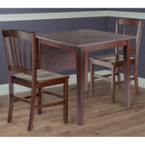 Winsome Wood Perrone 3-Piece Dining Set, Drop Leaf Table & 2 Slat Back Chairs 94835-WINSOMEWOOD