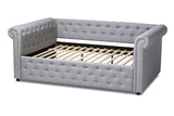 Baxton Studio Mabelle Modern and Contemporary Gray Fabric Upholstered Queen Size Daybed