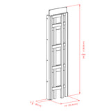 Winsome Wood Terry 4-Tier Foldable Shelf, Narrow, Walnut 94852-WINSOMEWOOD