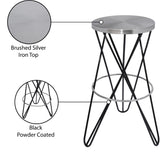 Mercury Iron Contemporary Black Iron Bar Stool - 15" W x 15" D x 30.5" H