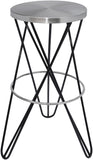 Mercury Iron Contemporary Black Iron Bar Stool - 15" W x 15" D x 30.5" H