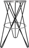 Mercury Iron Contemporary Black Iron Bar Stool - 15" W x 15" D x 30.5" H