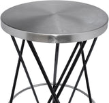 Mercury Iron Contemporary Black Iron Bar Stool - 15" W x 15" D x 30.5" H