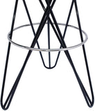 Mercury Iron Contemporary Black Iron Bar Stool - 15" W x 15" D x 30.5" H