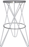 Mercury Iron Contemporary White Iron Bar Stool - 15" W x 15" D x 30.5" H