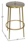 Tyson Iron Contemporary Gold Iron Counter Stool - 14" W x 14" D x 26" H