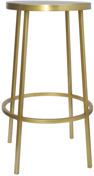 Tyson Iron Contemporary Gold Iron Counter Stool - 14" W x 14" D x 26" H
