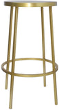 Tyson Iron Contemporary Gold Iron Counter Stool - 14" W x 14" D x 26" H