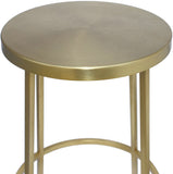 Tyson Iron Contemporary Gold Iron Counter Stool - 14" W x 14" D x 26" H