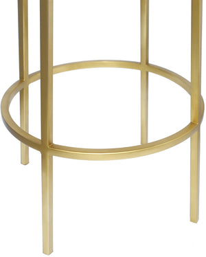 Tyson Iron Contemporary Gold Iron Counter Stool - 14" W x 14" D x 26" H