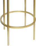 Tyson Iron Contemporary Gold Iron Counter Stool - 14" W x 14" D x 26" H