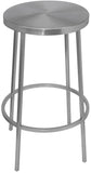 Tyson Iron Contemporary Silver Iron Counter Stool - 14" W x 14" D x 26" H