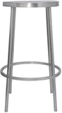 Tyson Iron Contemporary Silver Iron Counter Stool - 14" W x 14" D x 26" H