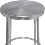 Tyson Iron Contemporary Silver Iron Counter Stool - 14" W x 14" D x 26" H