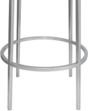 Tyson Iron Contemporary Silver Iron Counter Stool - 14" W x 14" D x 26" H