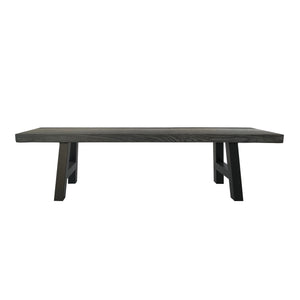 Noble House Lido Outdoor Natural Grey Finish Light Weight Concrete Dining Bench