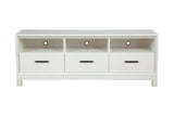 Nova TV Console in Elegant Chalk White - Fully Assembled Mahogany with Dovetail Drawers & More!